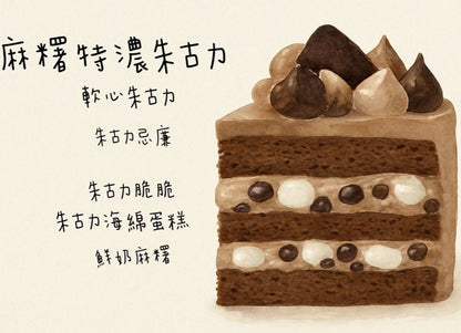 麻糬特濃朱古力蛋糕(半磅)